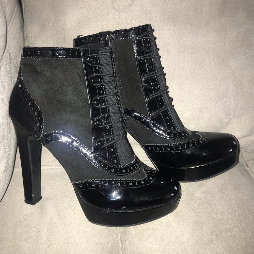Gianni Bini black patent leather boots - Picture 4 of 9